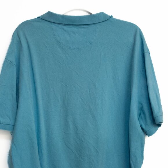Chaps Mens Polo Shirt Turquoise Short Sleeve Cotton Blend XXL - Picture 8 of 8